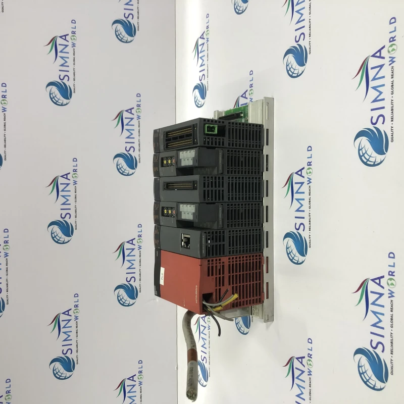 Mitsubishi PLC rack with modules, likely Mitsubishi MELSEC system thumbnail 7